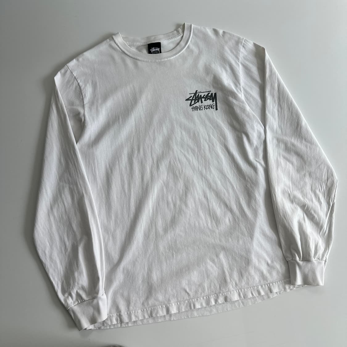 Stussy 스투시 홍콩 화이트 롱슬리브 상품이미지1