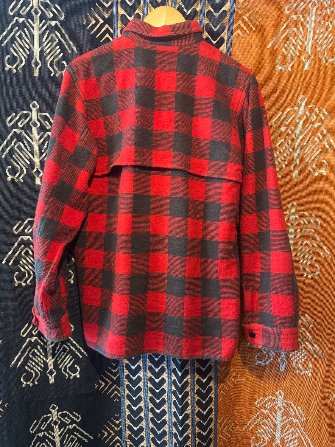 USA (울)폴라넬 체크  셔츠 레드 상품이미지2