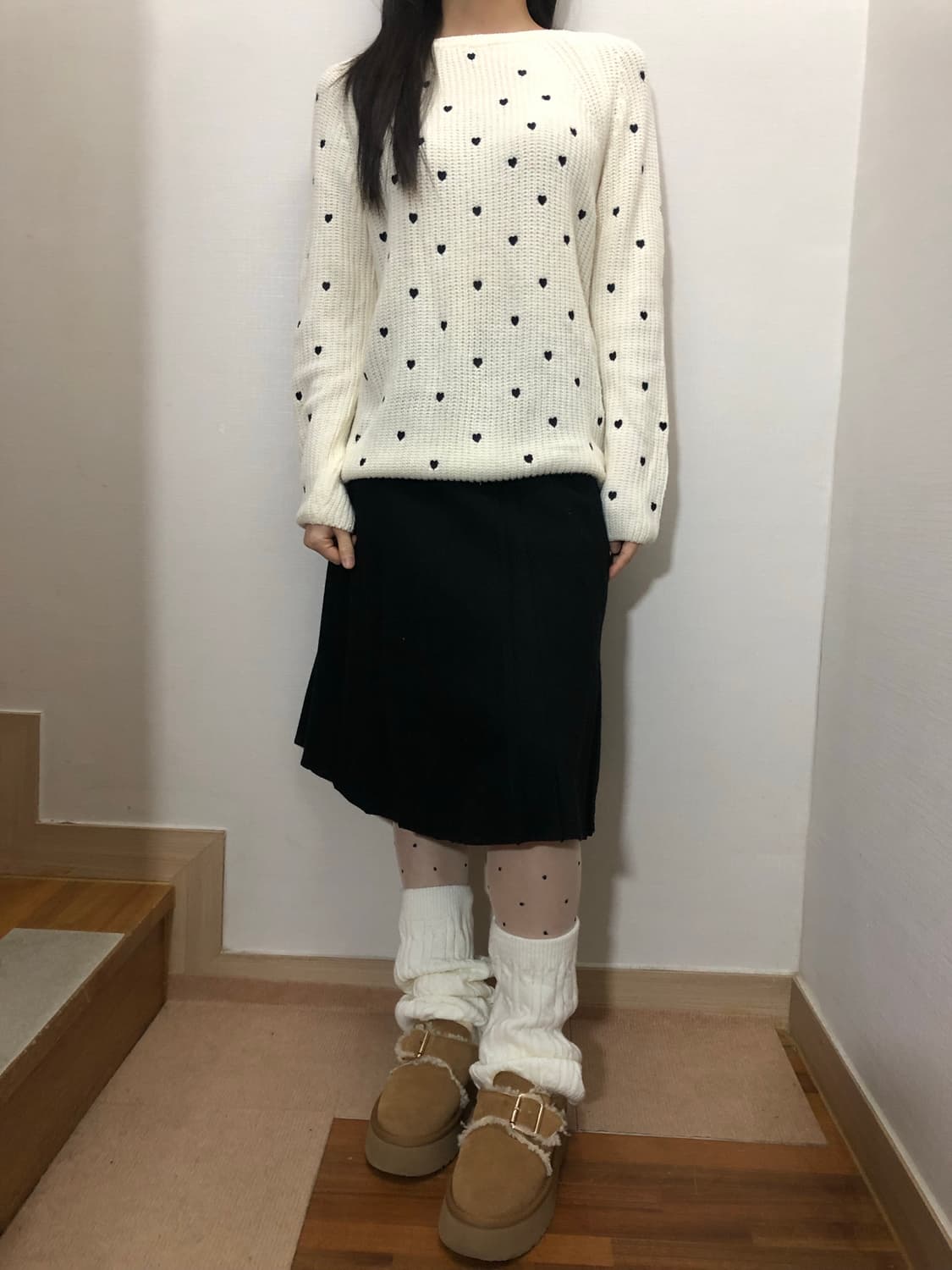 빈티지 화이트 러블리 니트 상품이미지3