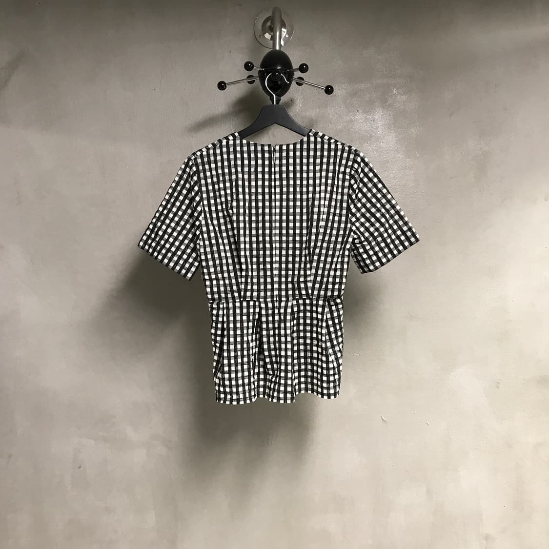 MSGM 체크 반팔 블라우스 42(W) 상품이미지7
