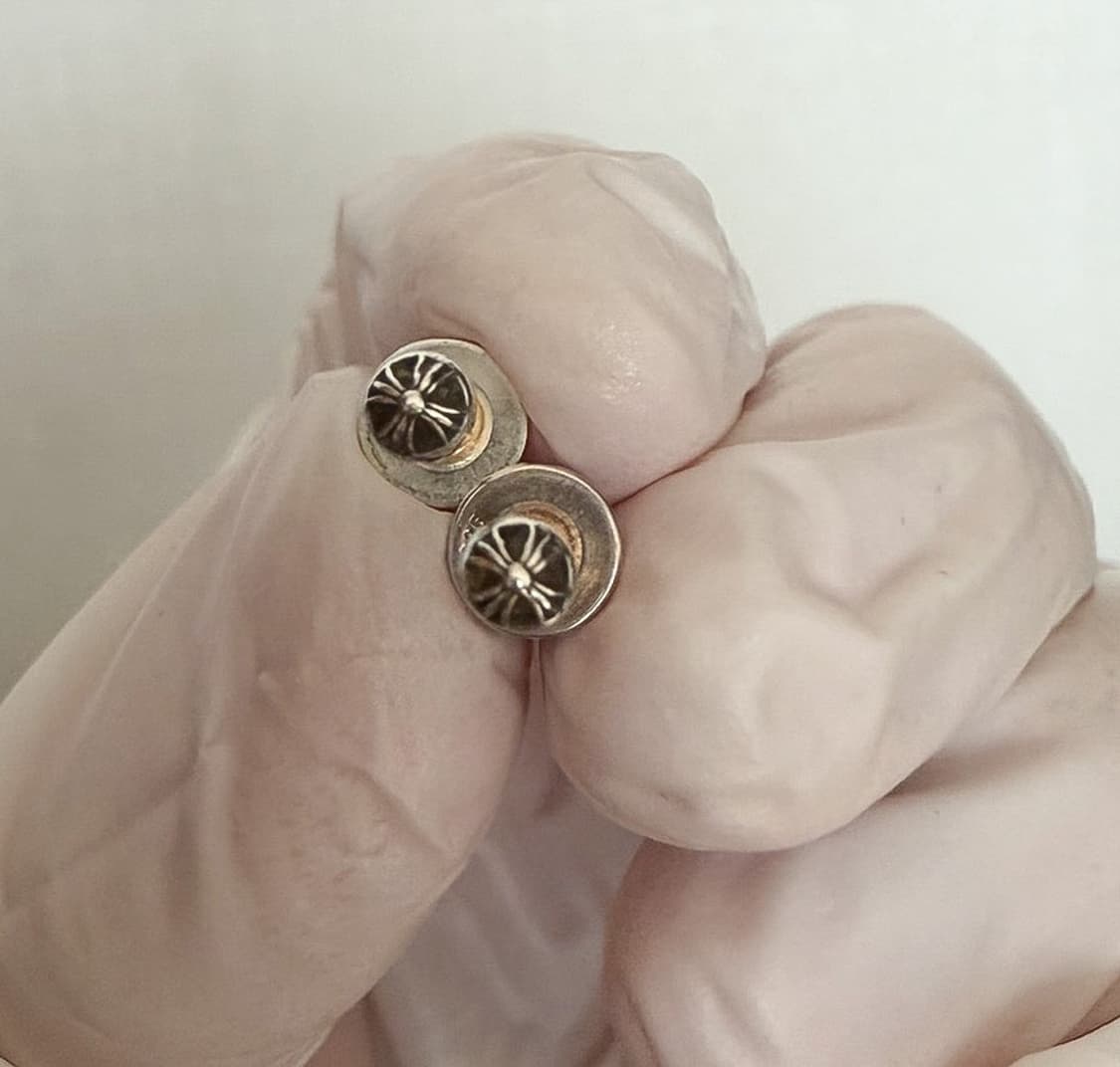 (맨아코) 크롬하츠 미니 크로스볼 이어링 귀걸이 2개 한스룸 상품이미지1