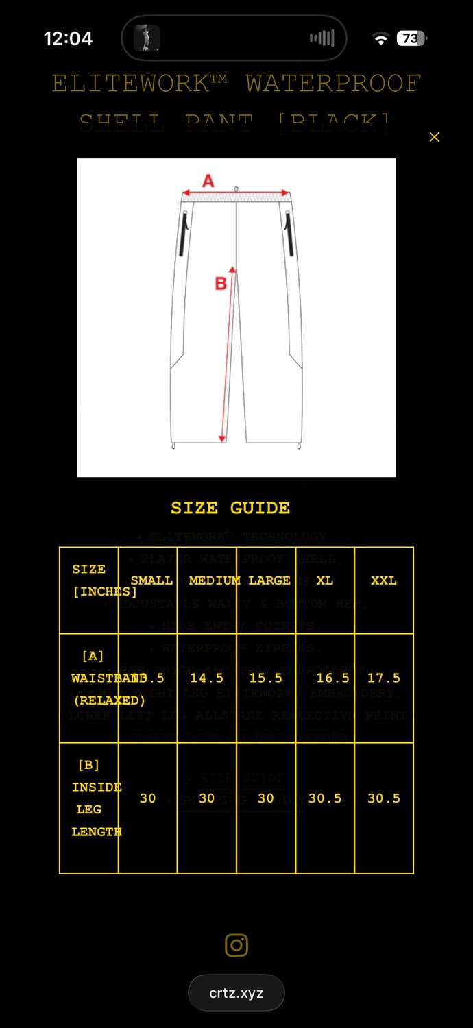 (새상품) [M] 코르테이즈 엘리트워크 워터프루프 쉘 팬츠 블랙 상품이미지9