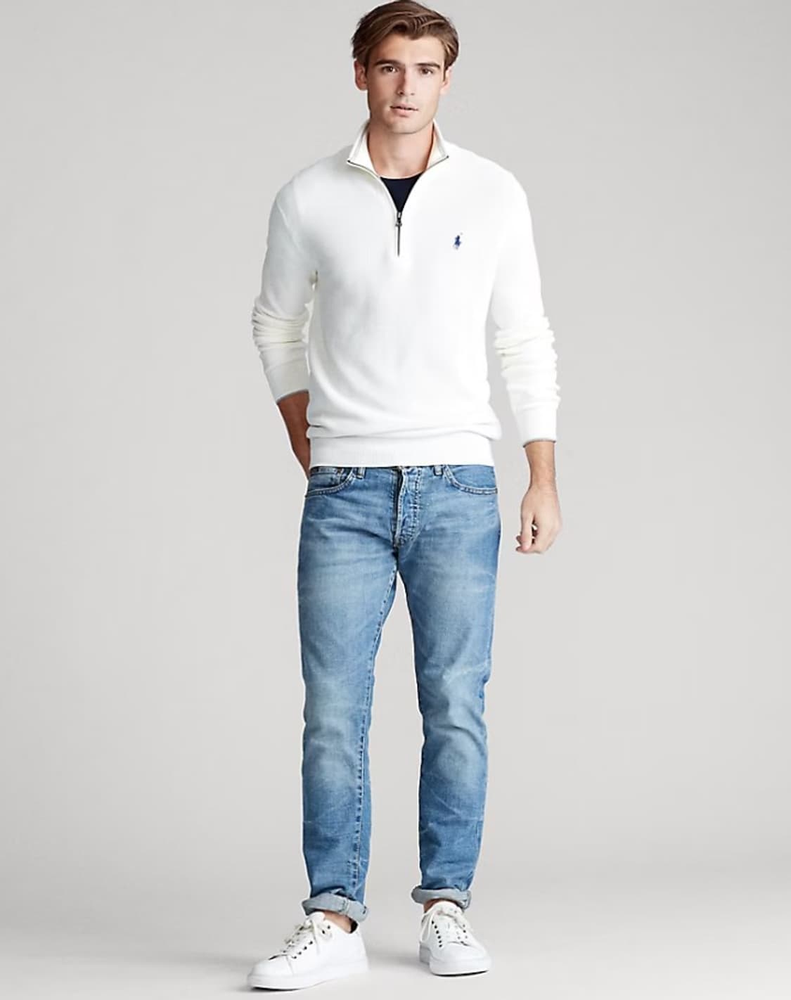 폴로 랄프로렌  코튼 하프 집업 스웨터 상품이미지10