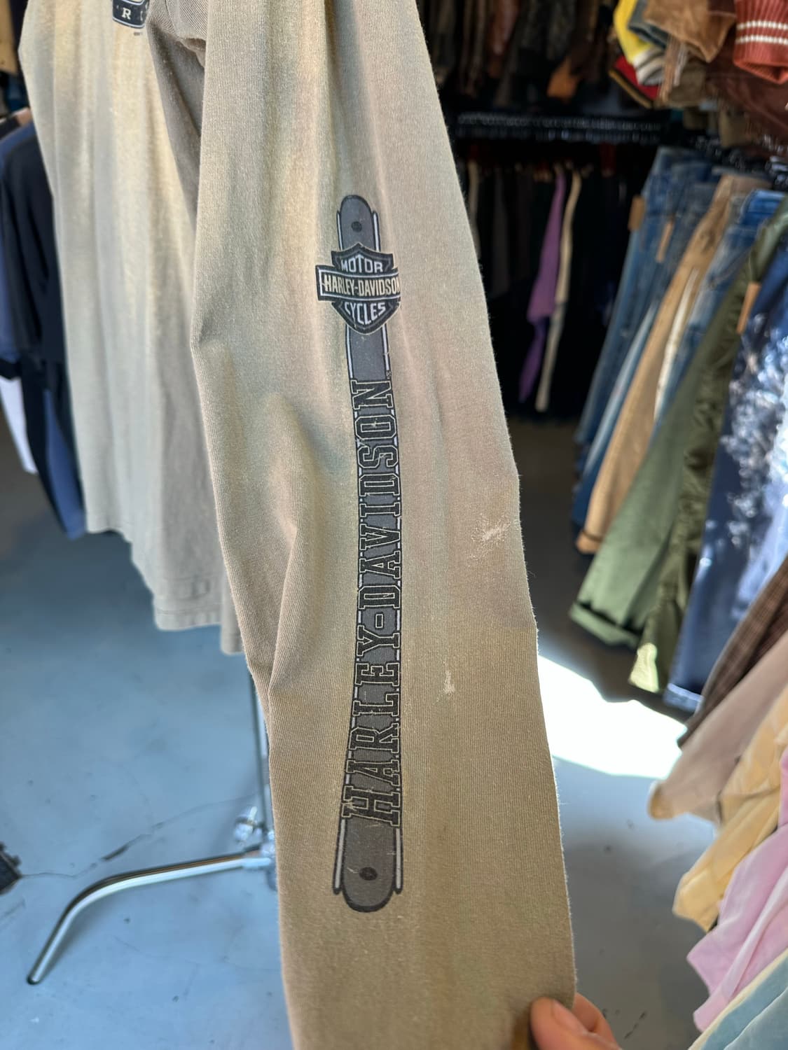 할리데이비슨 페이드 프린팅 롱슬리브 티셔츠 2007 made in usa 상품이미지7