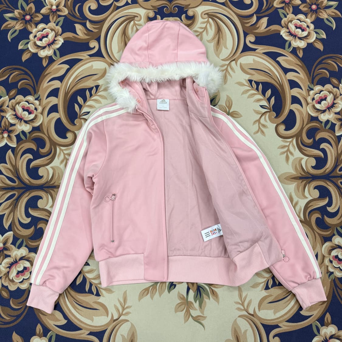 (우먼즈S)아디다스 Adidas 딸기우유 트랙탑 져지(핑크) 상품이미지3