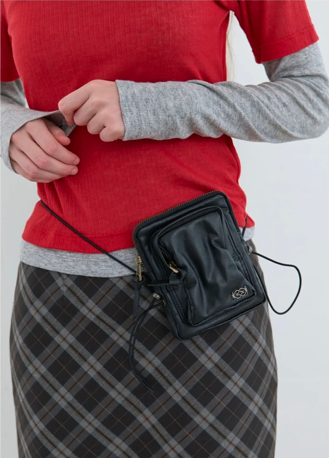 기준 Pleather Mini Bag Black 상품이미지3
