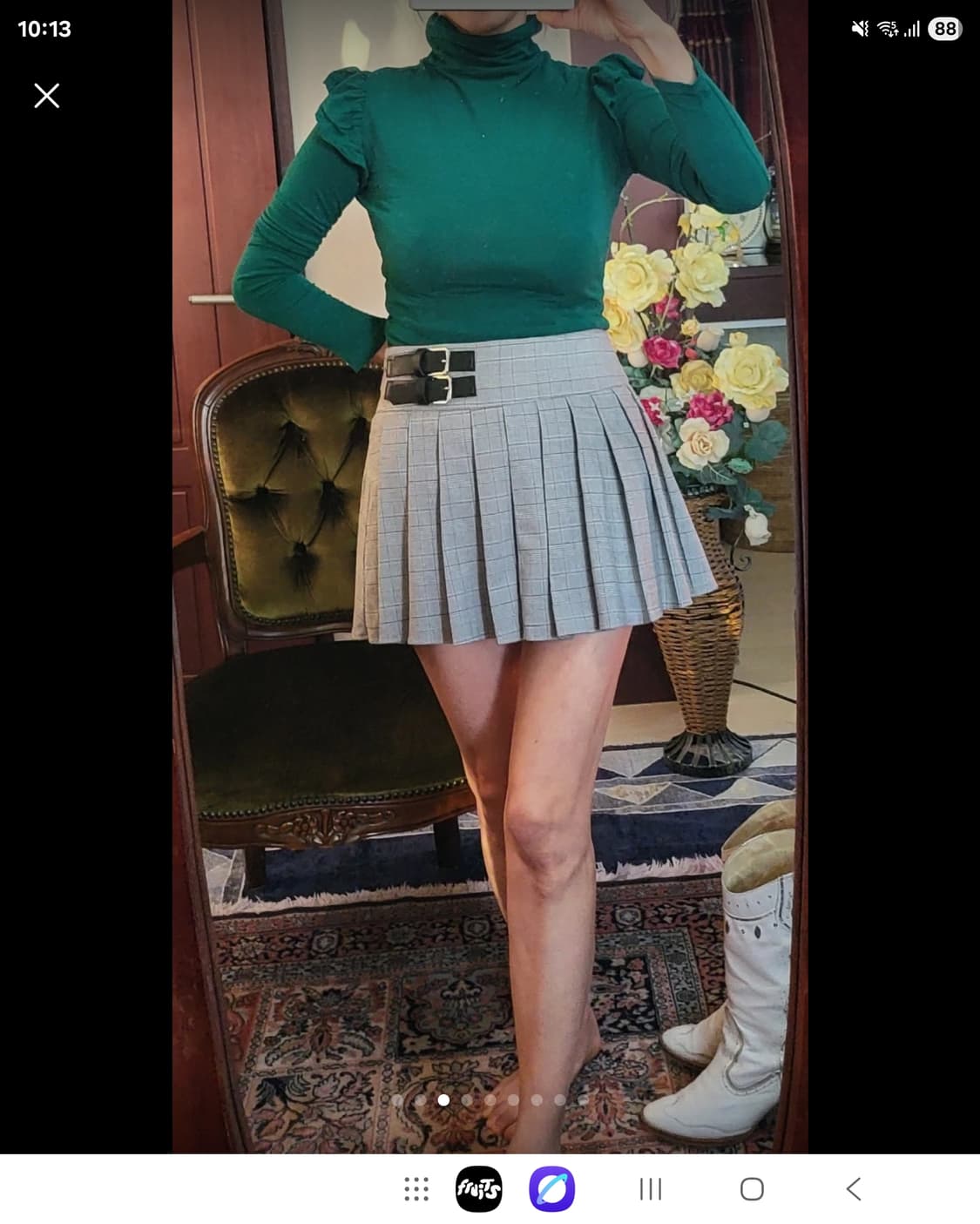 프랑스 모르간 모달 셔츠 그린 상품이미지3