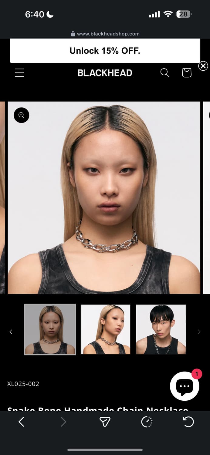 black headstudio necklace 상품이미지2