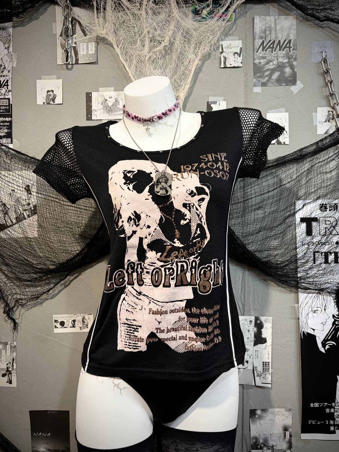00's girl Printing Glitter mesh rivet 상품이미지3