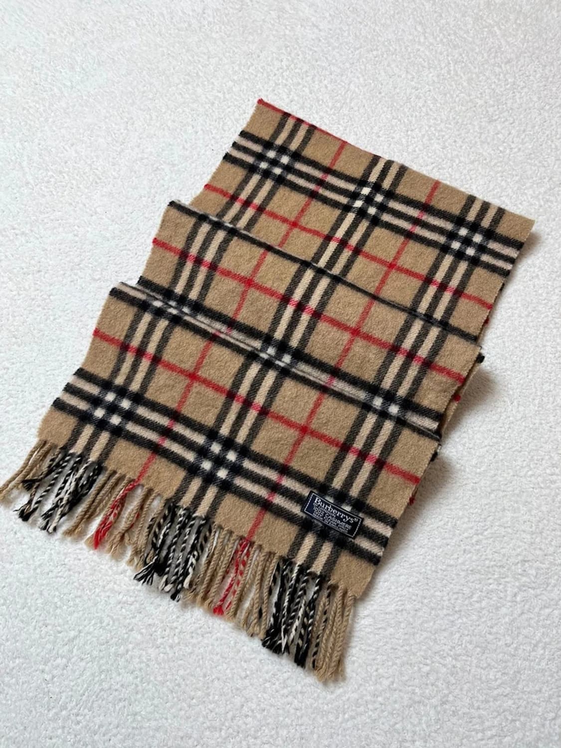 버버리 90s 100% 캐시미어 노바 체크 목도리 A1669 상품이미지2