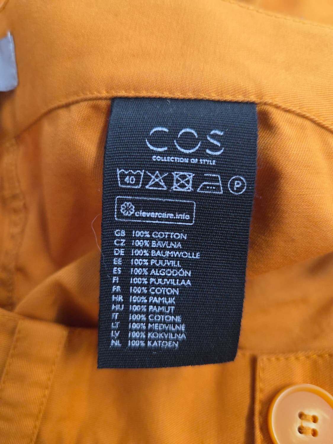 COS 코스 머스타드 코튼 100% 팬츠 상품이미지6