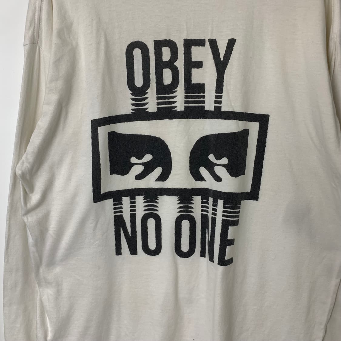 오베이 빅로고 화이트 롱슬리브 긴팔티 상품이미지6