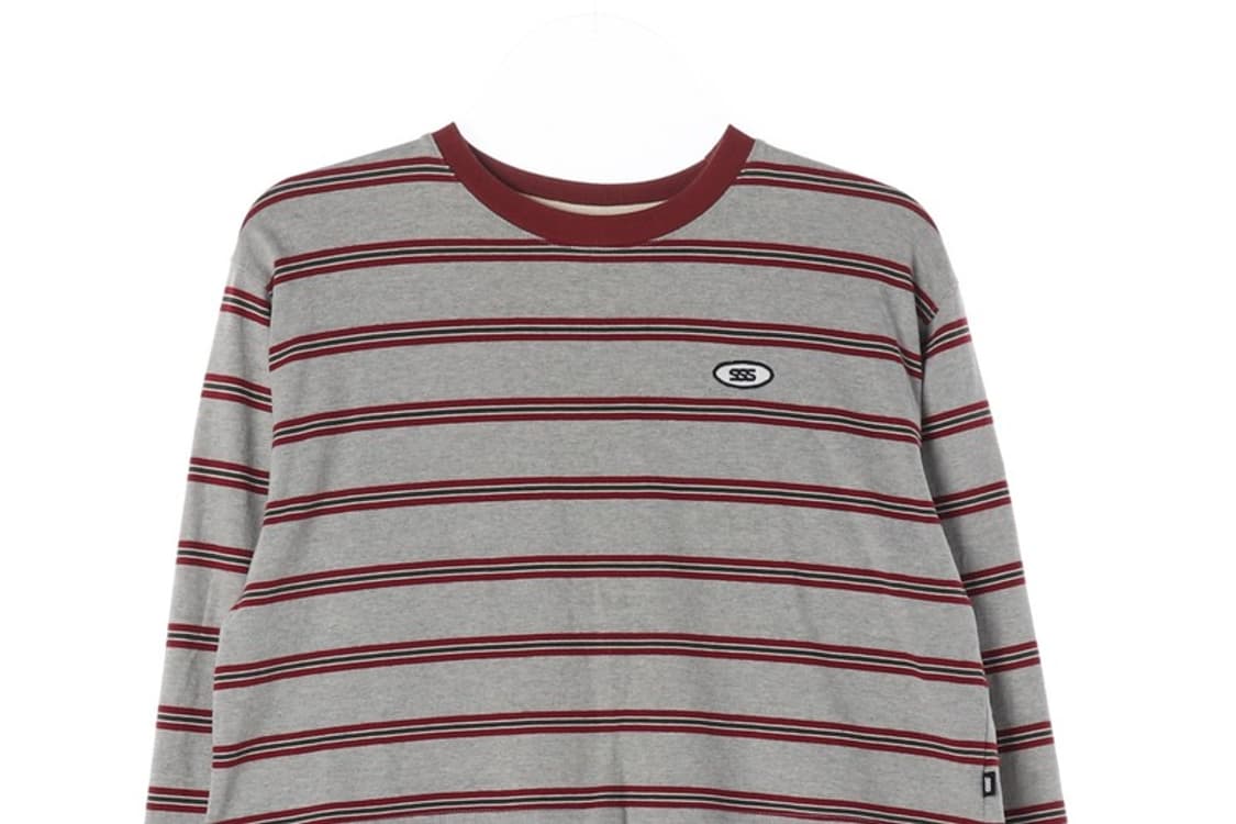 스컬프터 SSS 로고 스트라이프 크롭 긴팔 티셔츠 상품이미지3