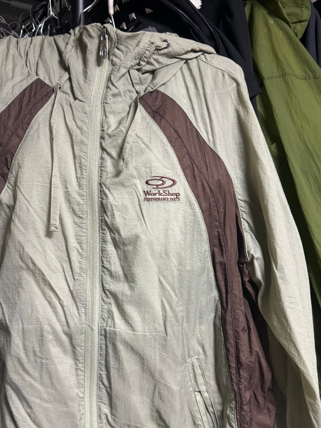 트래블 링클 콤비네이션 윈드 브레이커 라이트 카키 S 상품이미지2