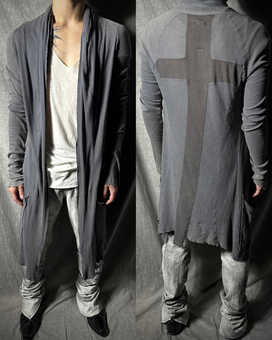 L.G.B. Back Cross Long Cardigan 상품이미지1