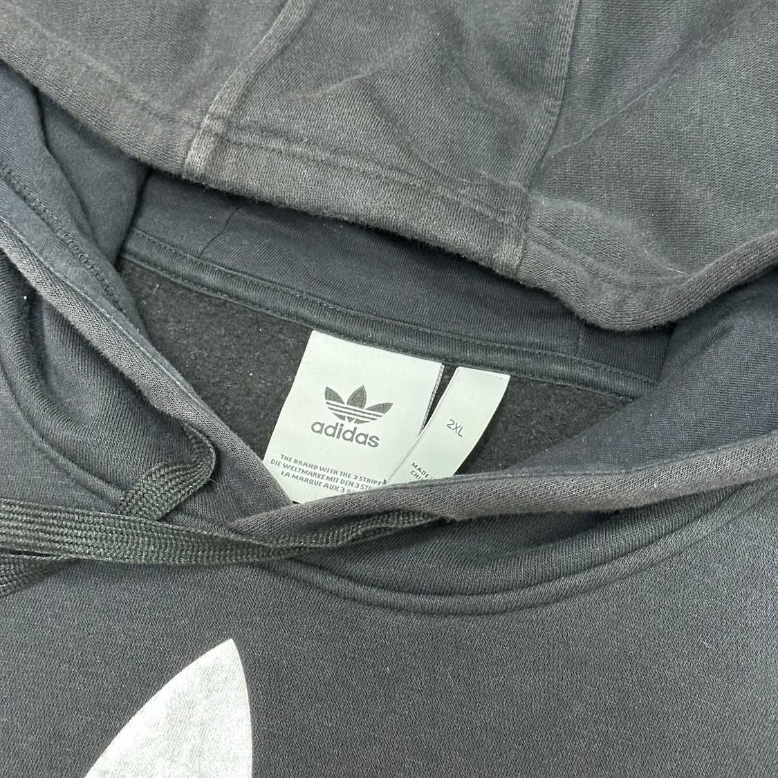 아디다스 파이어버드 블랙/실버 빈티지 후드티 2XL 상품이미지7