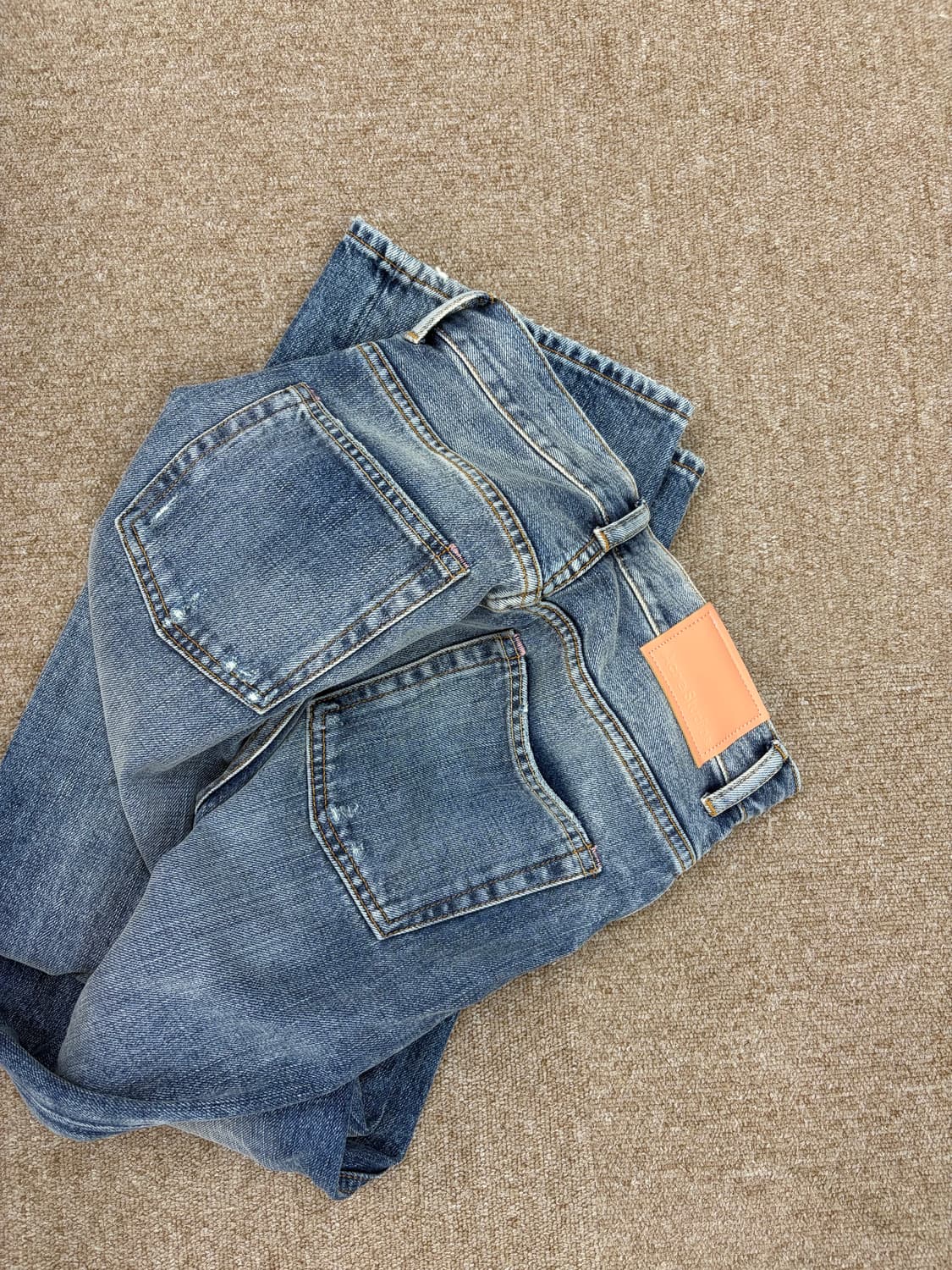 Acne Studios 데미지 청바지 28/30 새거 하이웨스트 상품이미지2