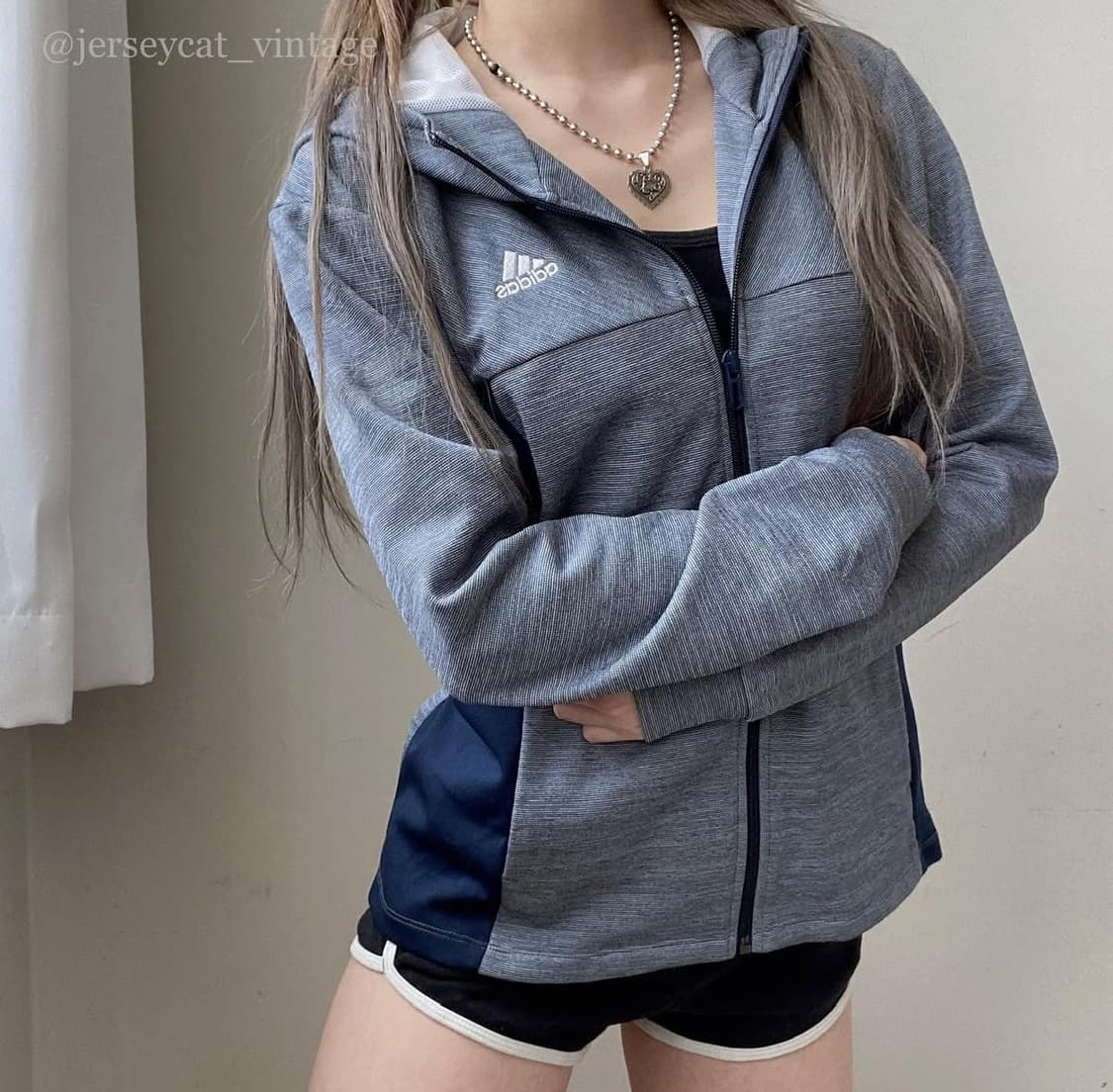 아디다스 네이비 후드 져지 상품이미지1