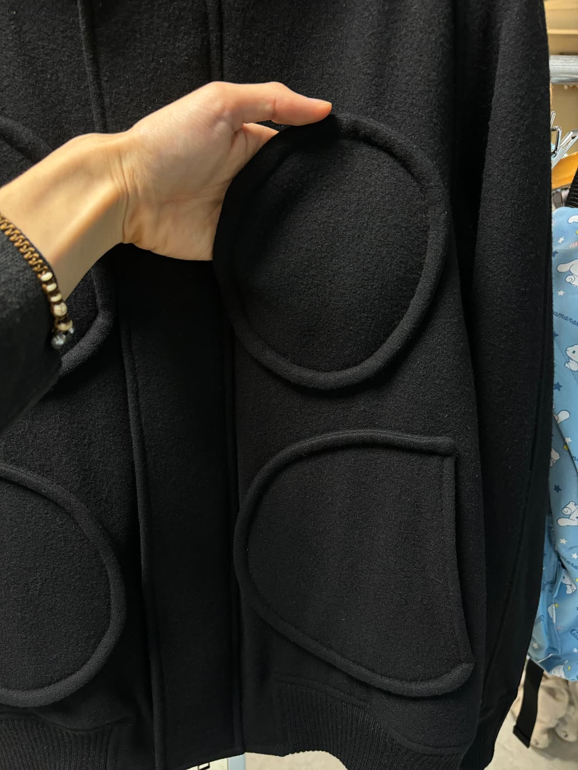 츠모리 치사토 울 후드집업 자켓 상품이미지4