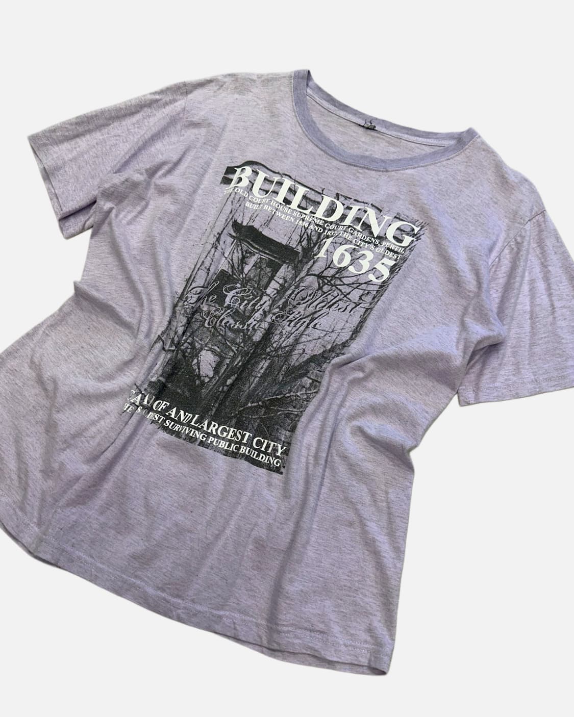 purple melange printing t-shirt 상품이미지2