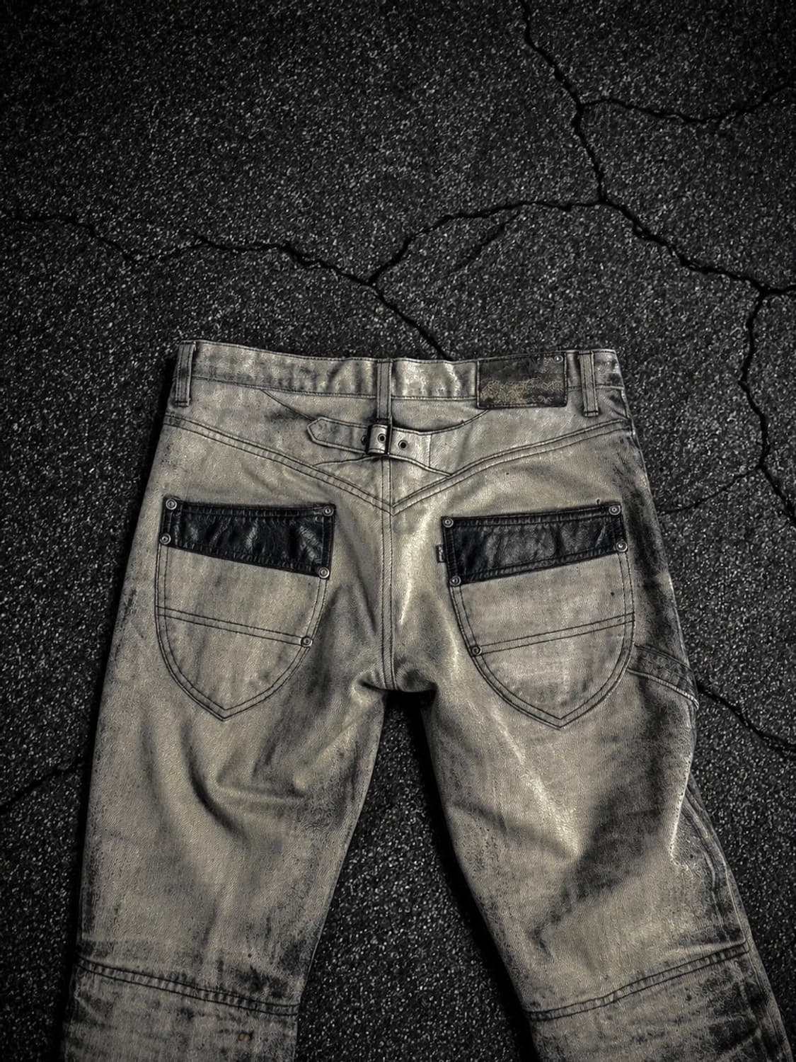 ROEN 데미지 스컬 데님팬츠 상품이미지4