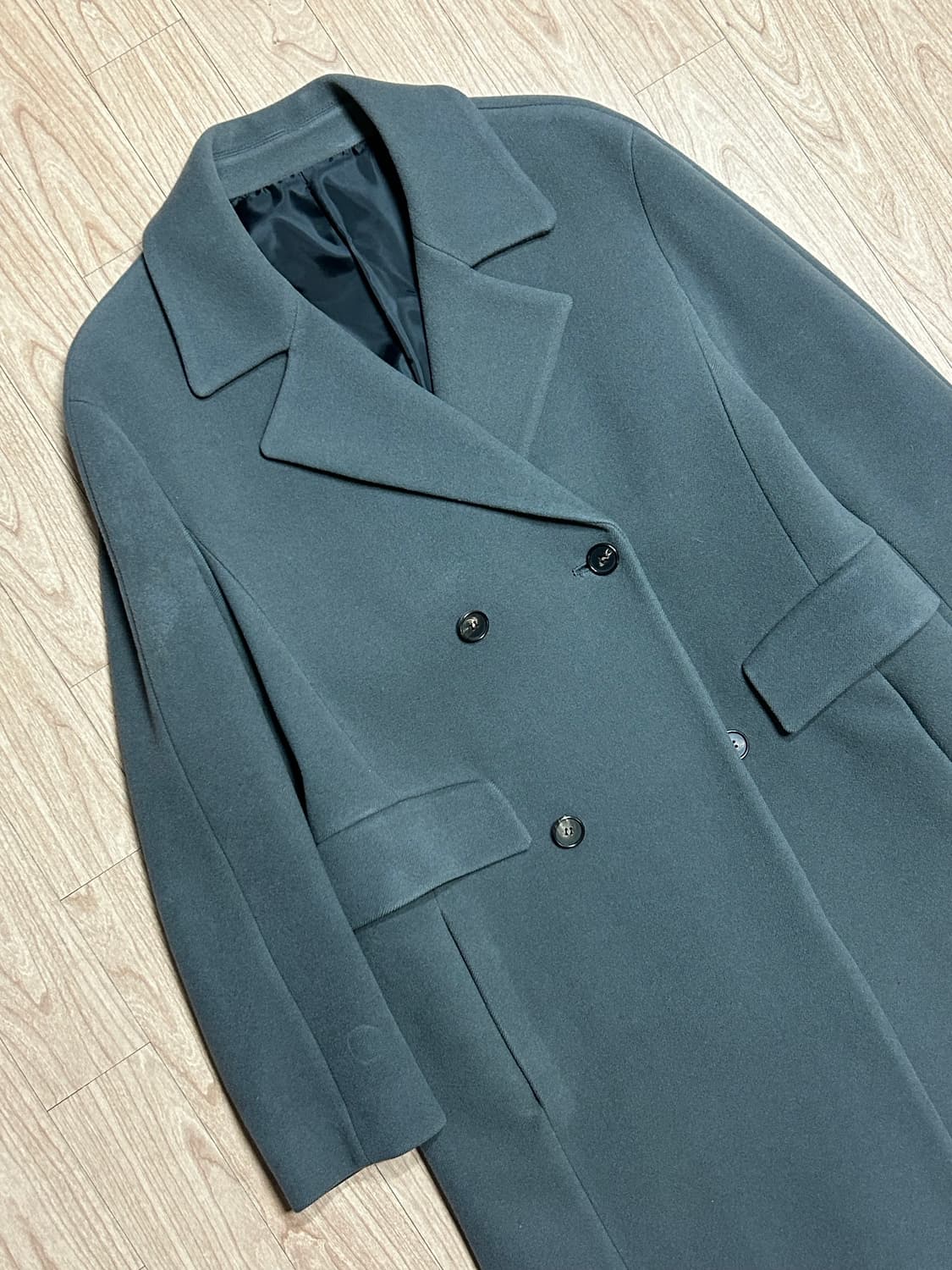 시스템 울캐시미어 더블코트 애쉬그레이(95) 남성남자롱코트 솔리드타임 상품이미지6