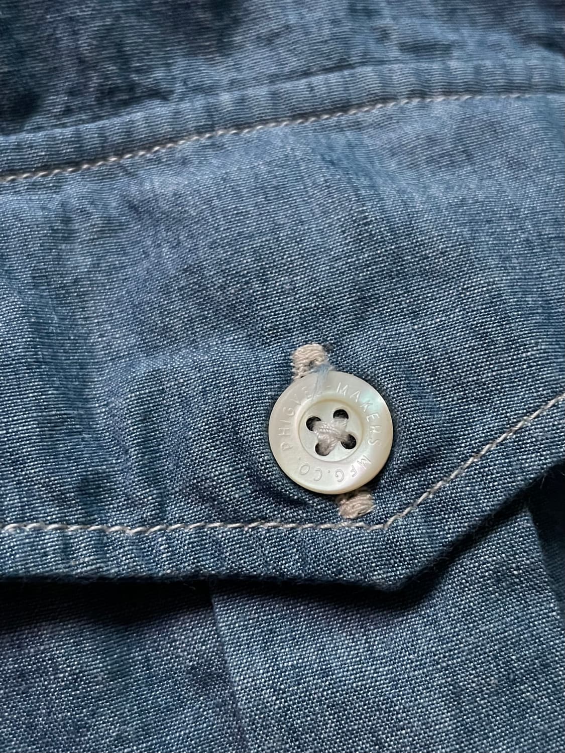 피그벨 오픈칼라 샴브레이 셔츠 2사이즈 상품이미지6