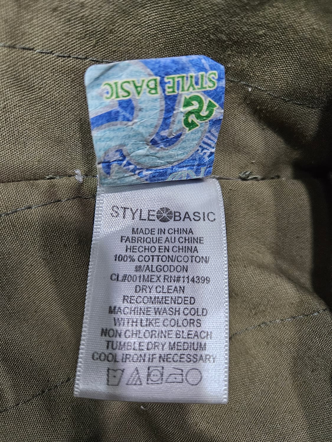 STYLE BASIC 카키 남성 슬림핏 95 밀리터리 야상자켓  상품이미지9