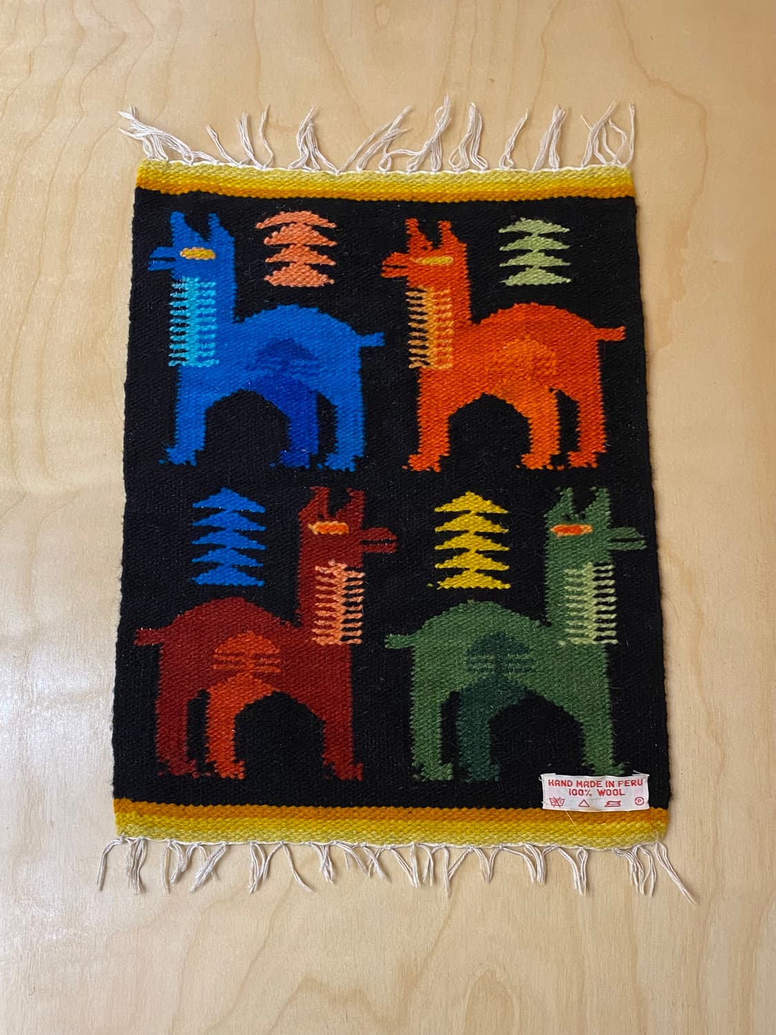 VTG hand made peru llama Rug 핸드메이드 러그 상품이미지3