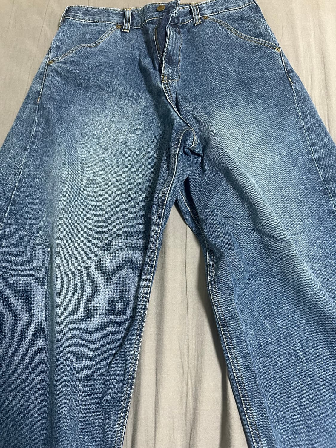 해칭룸 와이드 커브드진 워시드블루(2) (쿨거시 택포) 상품이미지2