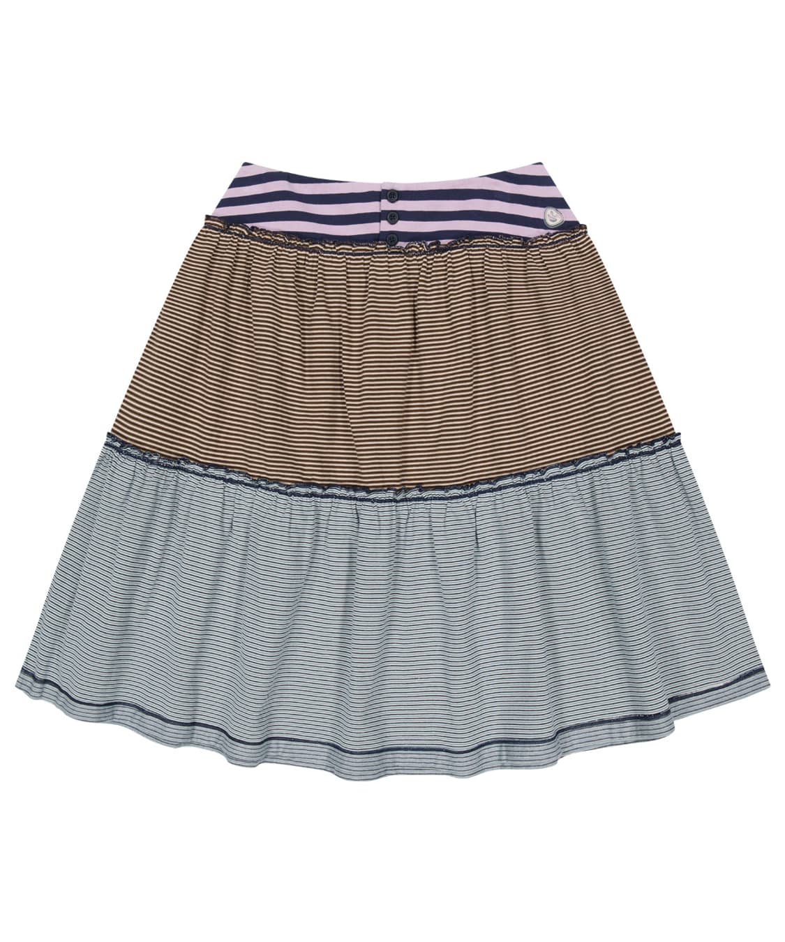 코이세이오 스트라이프 미디 스커트 퍼플 상품이미지1