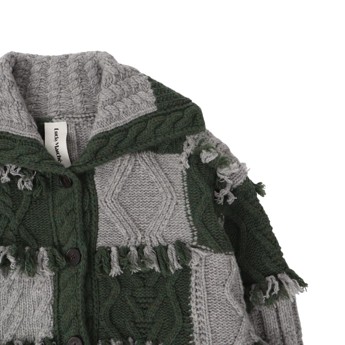 Lucky Marche 22fw 패치워크 니트 가디건 상품이미지3