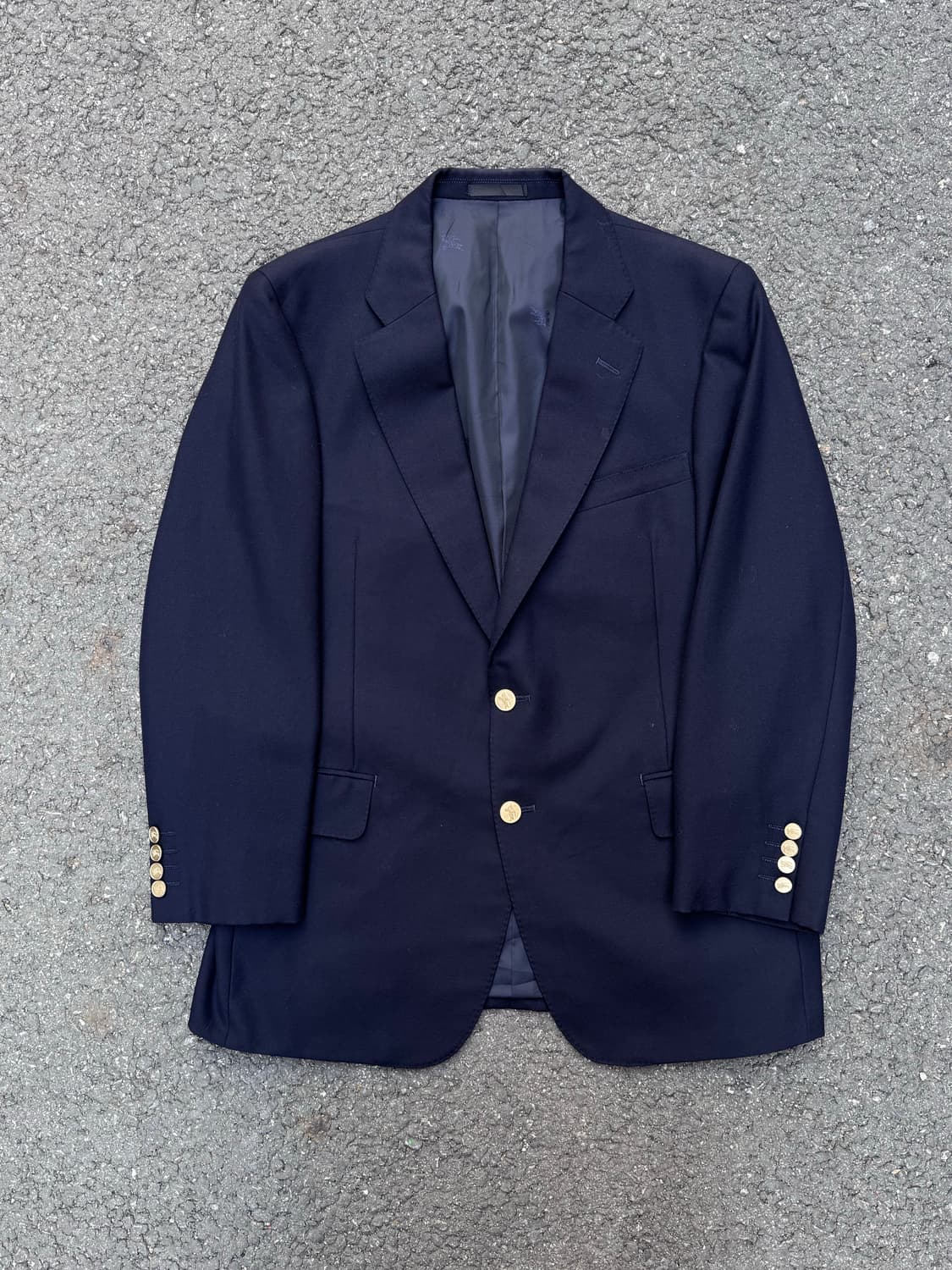 버버리 금장버튼 네이비 블레이저 자켓 상품이미지2