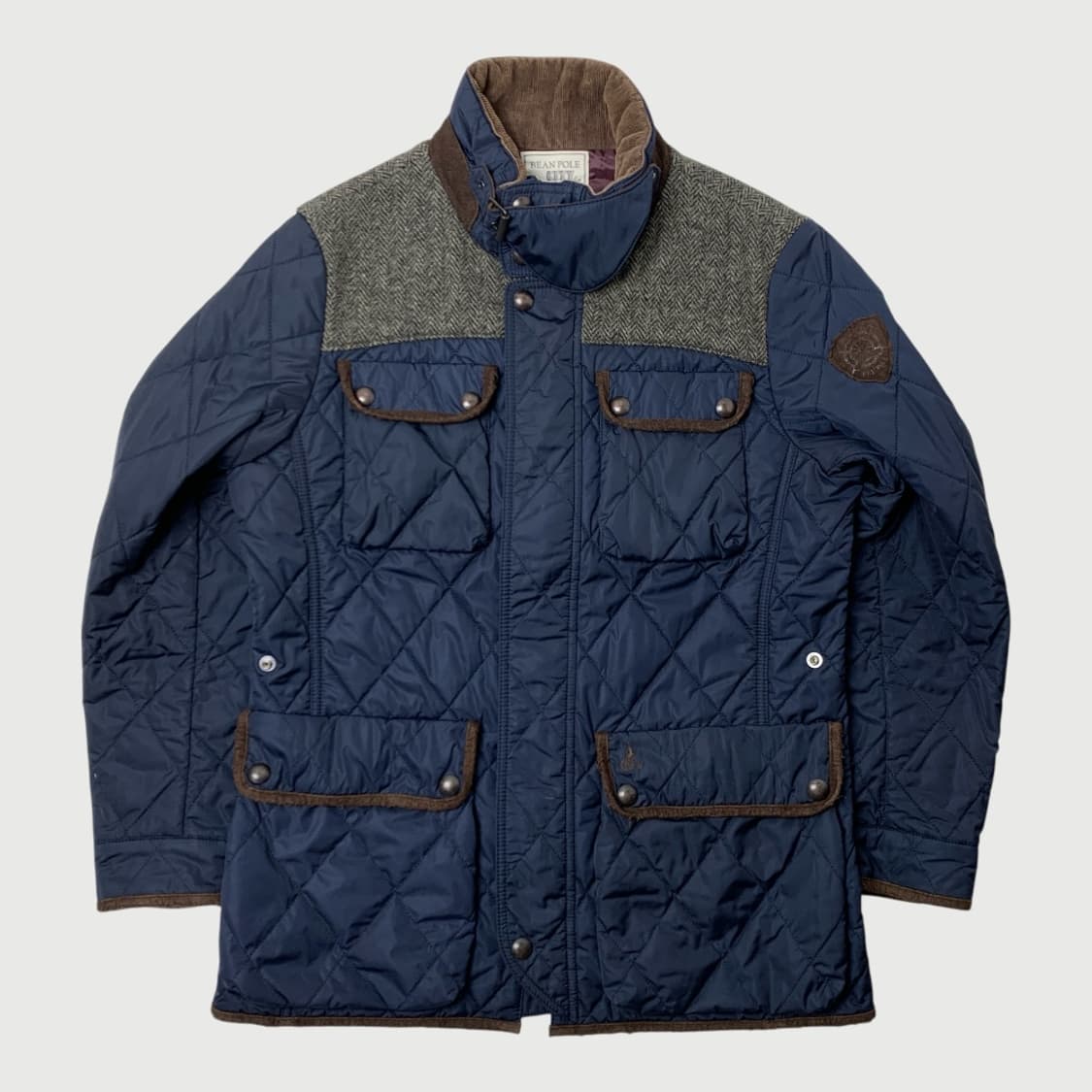 [95/정품] 빈폴 헤링본 배색 집업 퀼팅 점퍼 상품이미지1