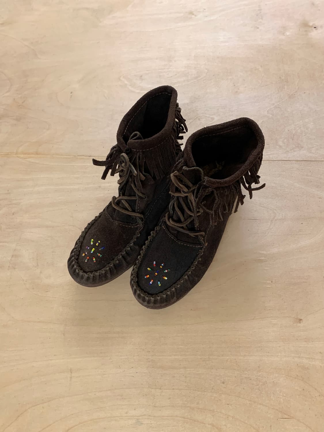 VTG suede fringe boots 빈티지 스웨이드 프린지부츠 상품이미지1