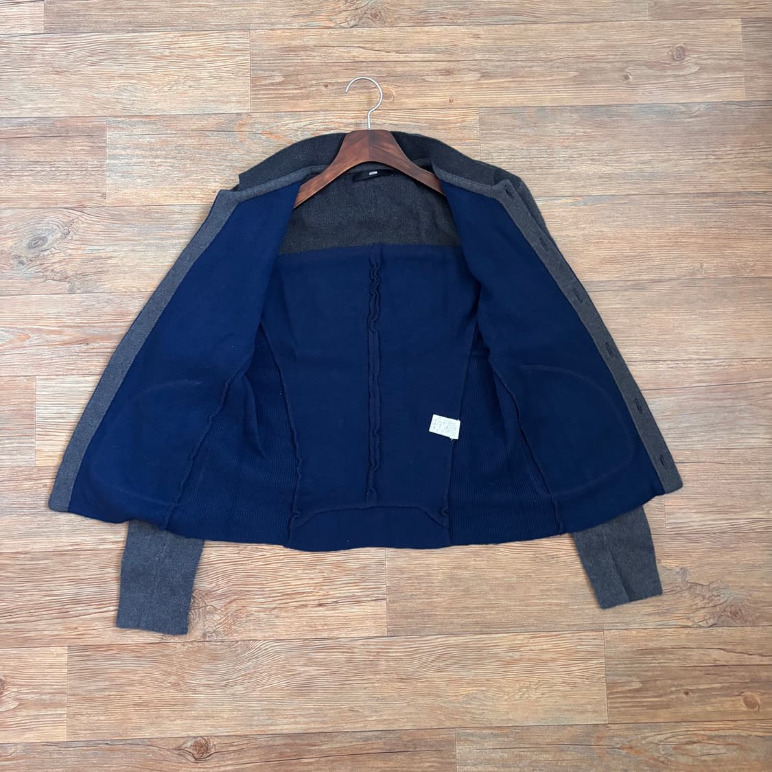 시스템 XS 슬림 울니트 가디건 점퍼 블루종 가성비  상품이미지5