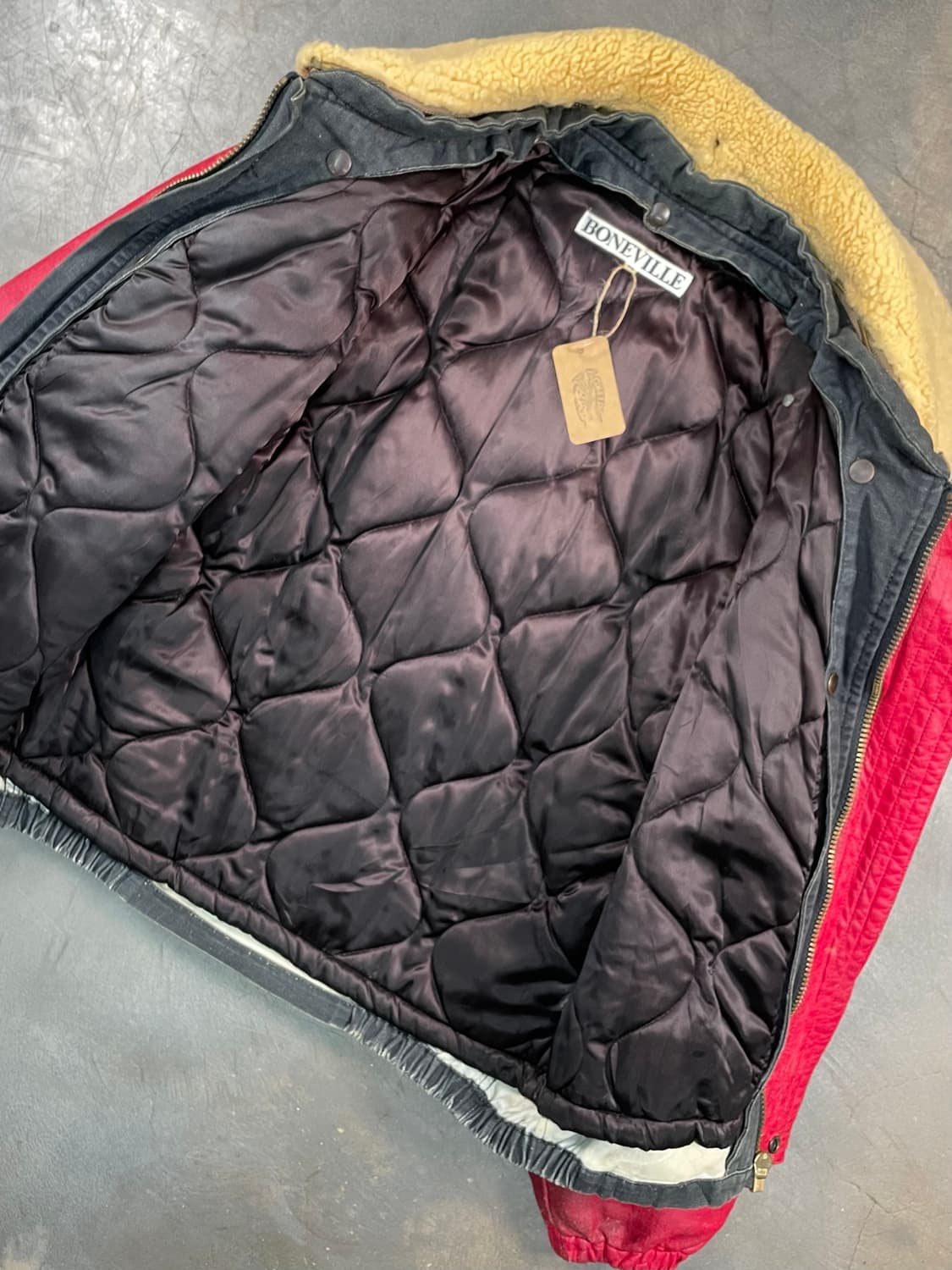 80s Boneville 보아 레더 바시티 자켓 상품이미지4