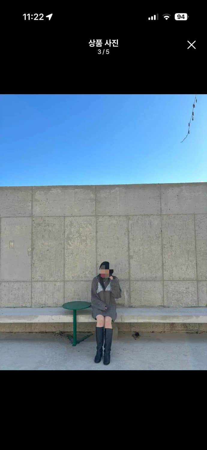 앤더슨벨 원피스 lace boy friend fit knit(진그레이) 상품이미지5