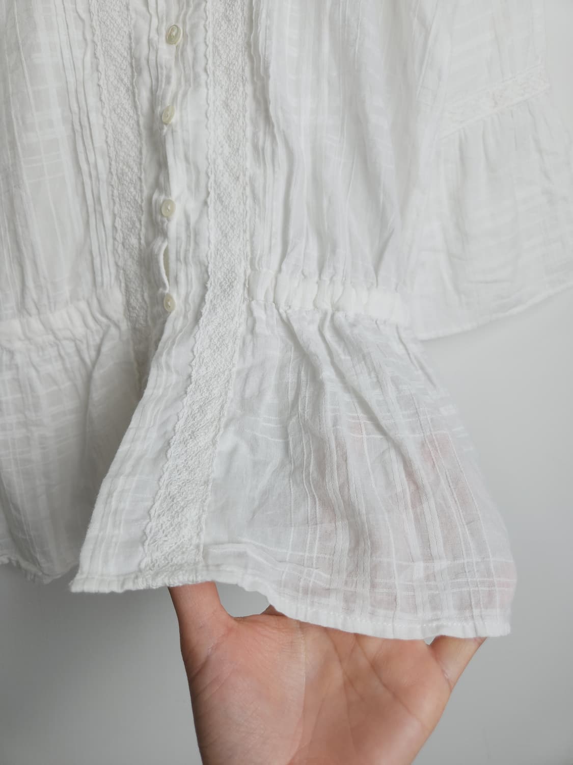 체크 레이스 블라우스 상품이미지6