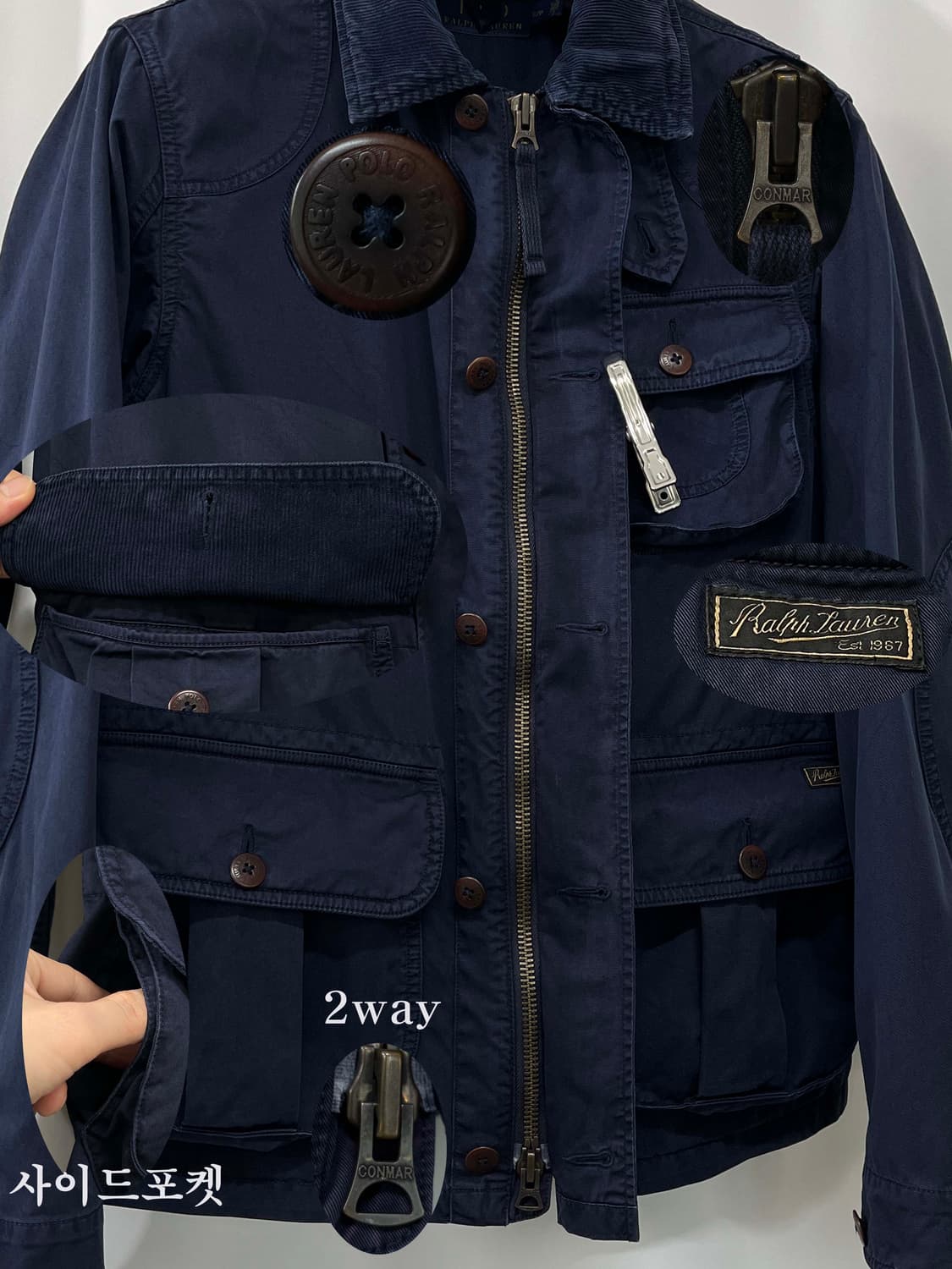 폴로 랄프로렌 퍼플네이비 모호크 코듀로이 헌팅 필드자켓 상품이미지6