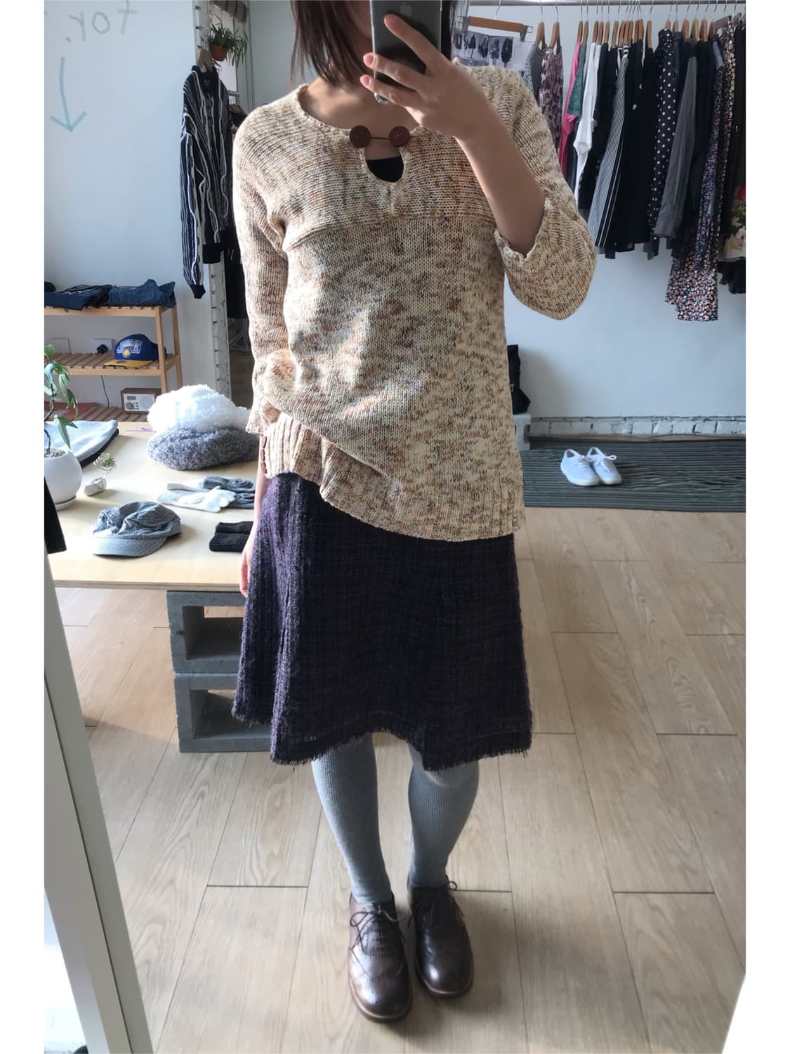 Vintage purple skirt 상품이미지2