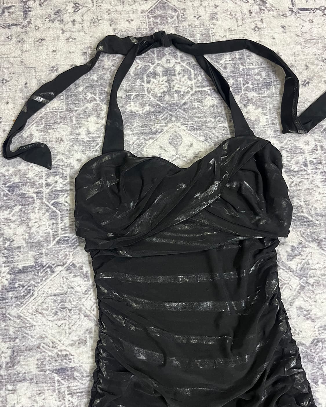 Dark Glam Ruched Halter Dress 상품이미지8
