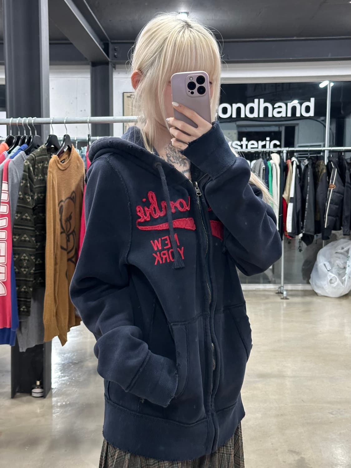 아베크롬비 검빨 후드 집업 상품이미지1