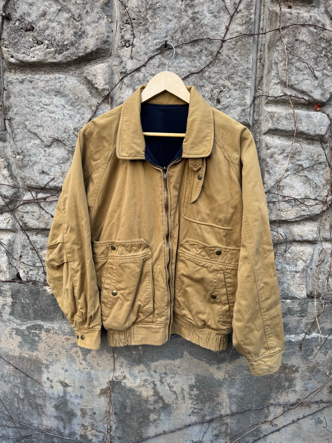 8~90s 크로커다일 빈티지 리버시블 블루종 봄버 자켓 상품이미지1