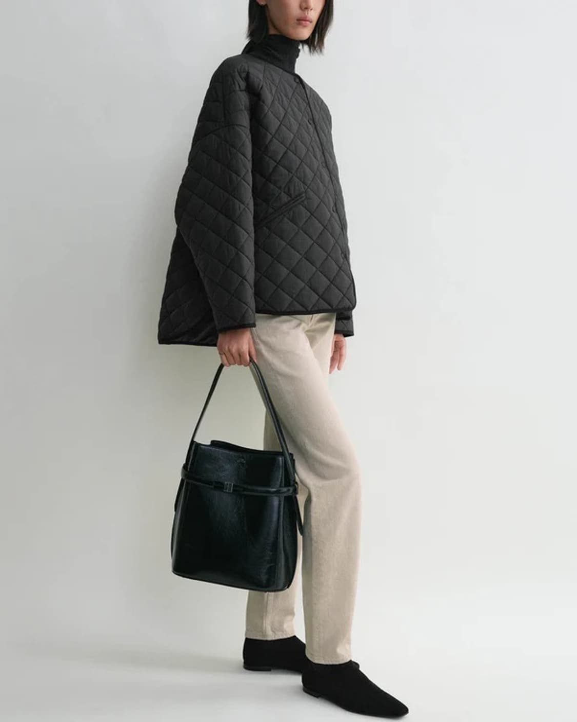 TOTEME 토템 폴리에스터 리사이클 퀼팅 자켓 블랙 XS사이즈 상품이미지6