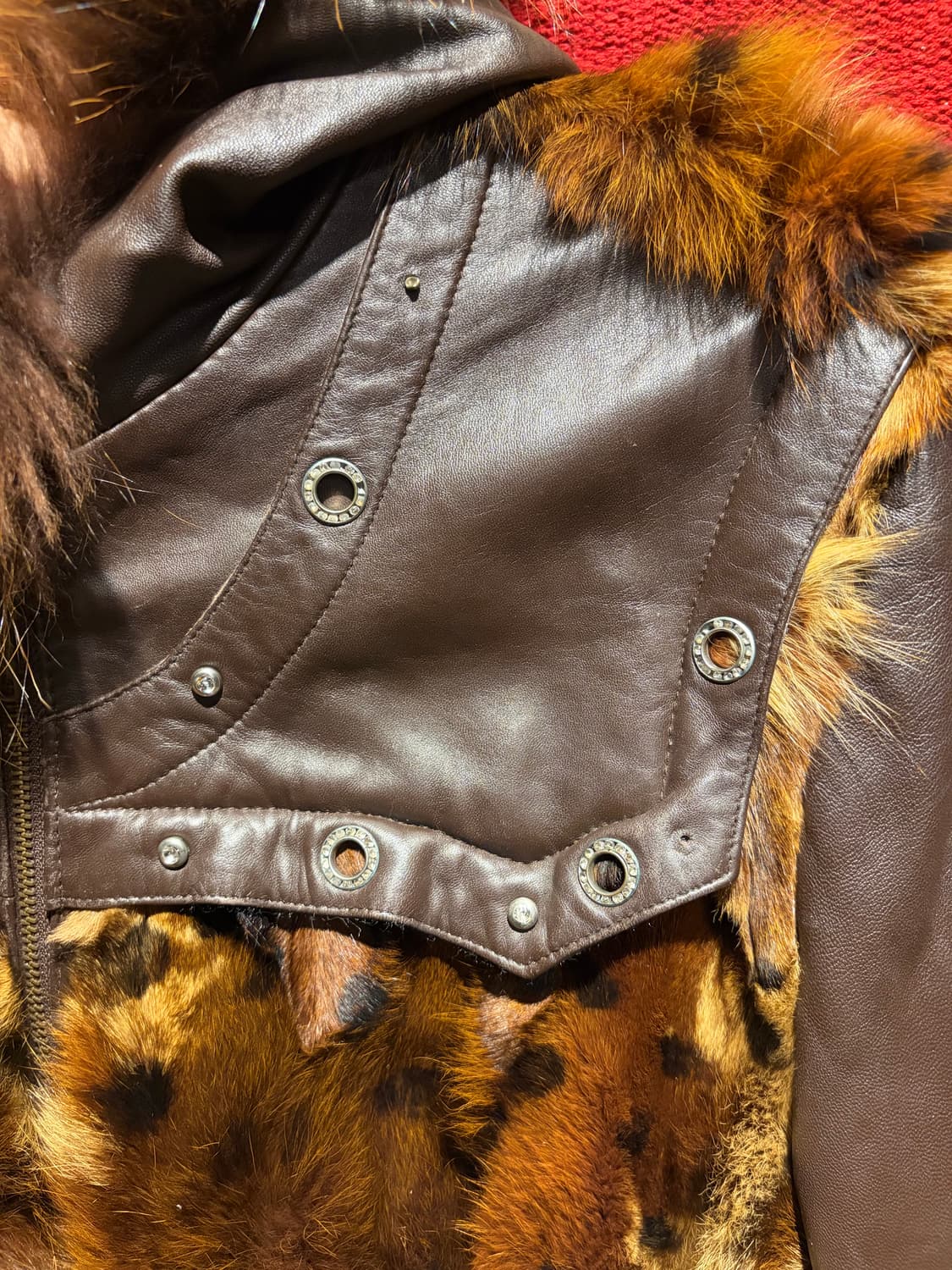 Leopard fur hood jacket / 레오파드 퍼 후드 재킷 상품이미지7