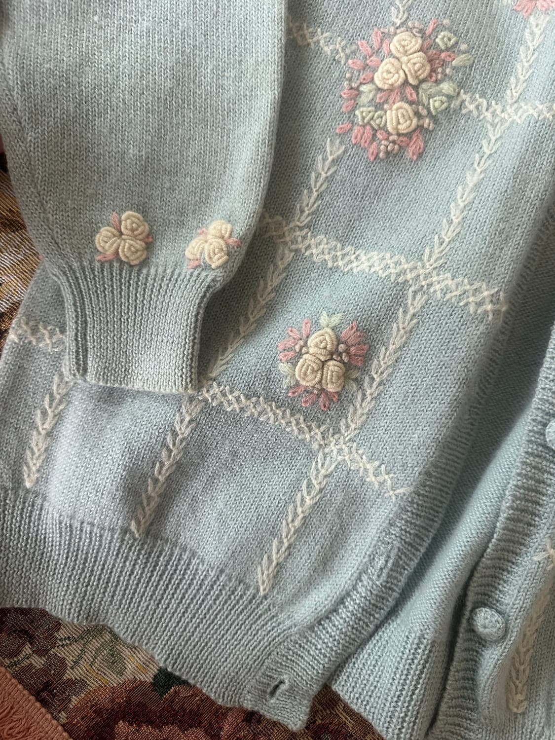 빈티지 소라 폼폼 가디건 상품이미지4