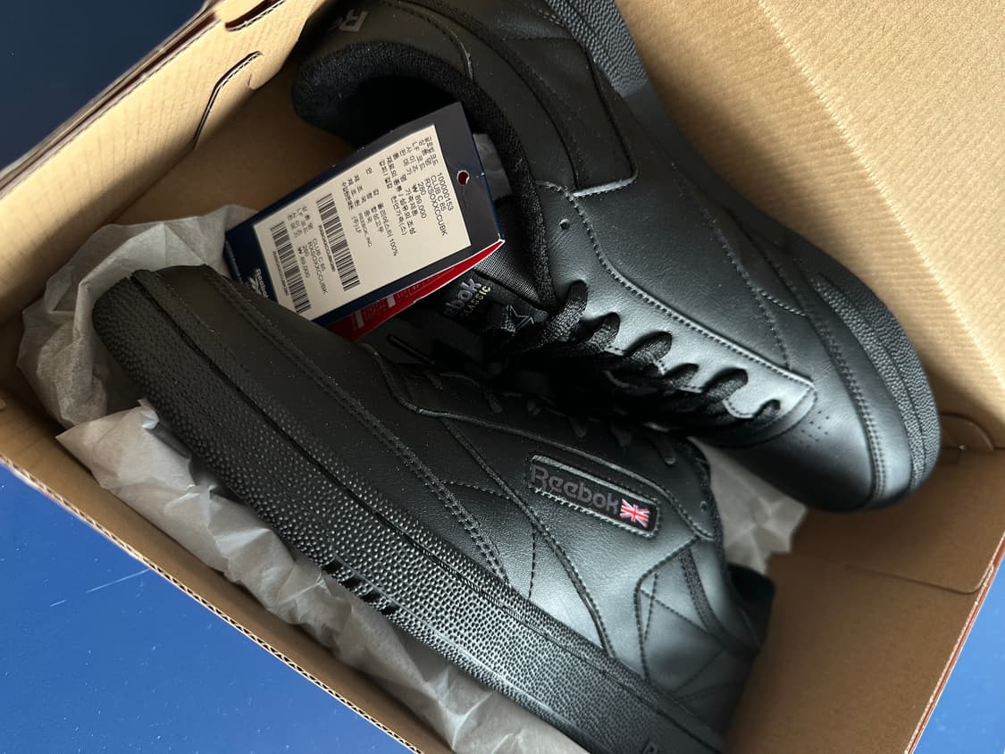 리복 클럽 C 85 블랙 레더 스니커즈 280 상품이미지1