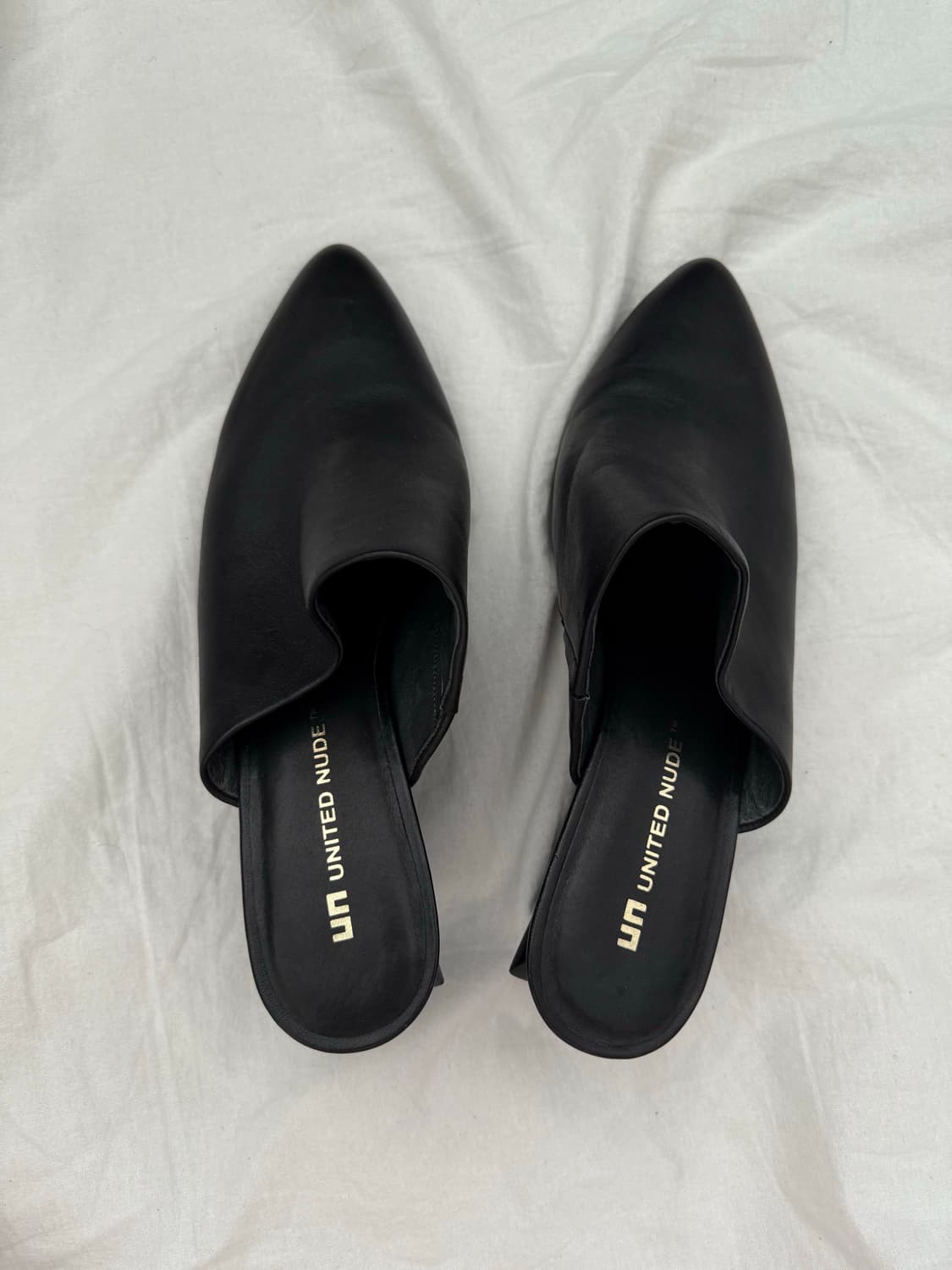 united nude 릭키 레더 스트럭쳐 힐 뮬 샌들 상품이미지4