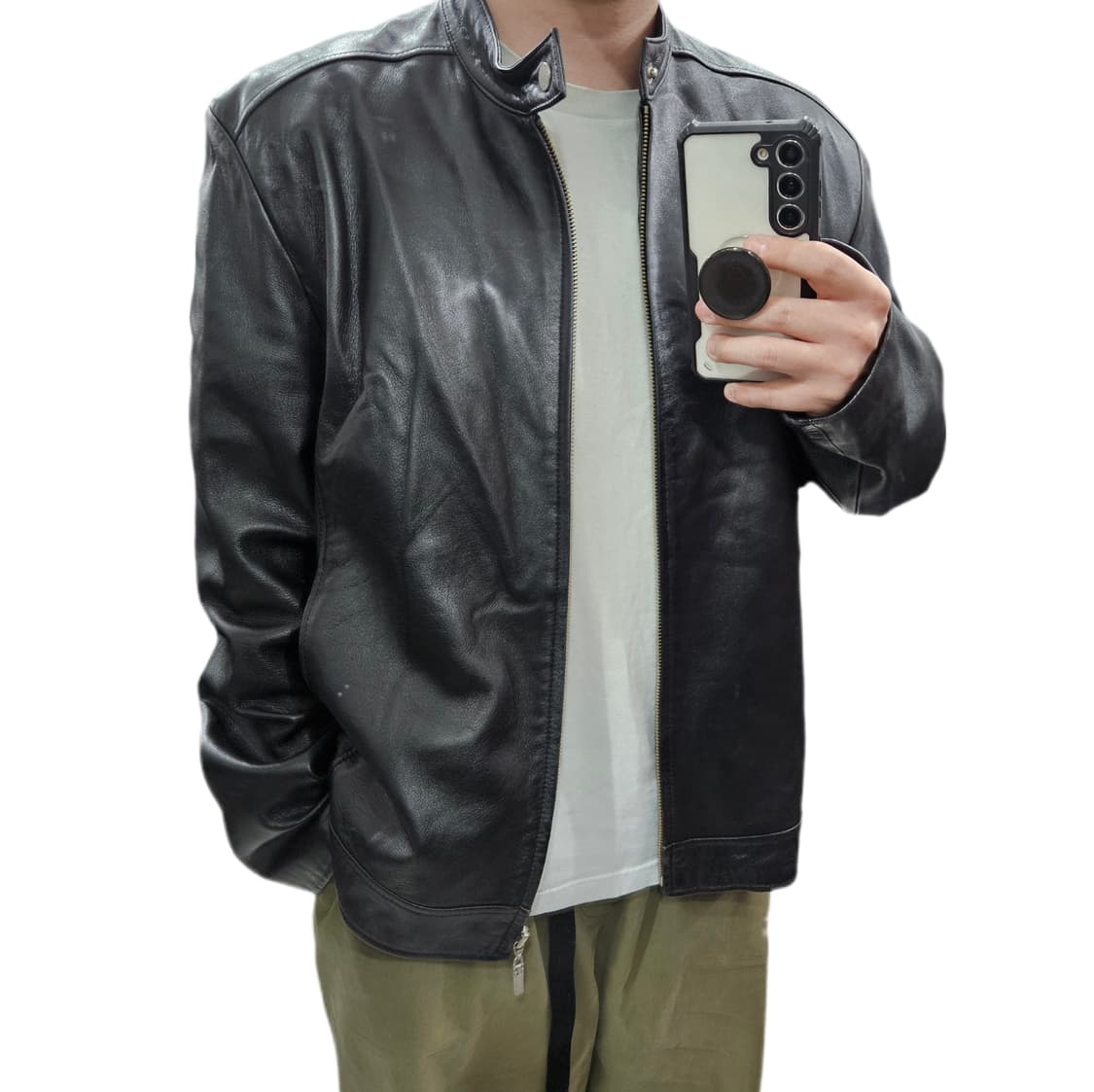 송지오 양가죽 바이커 자켓 105 상품이미지2